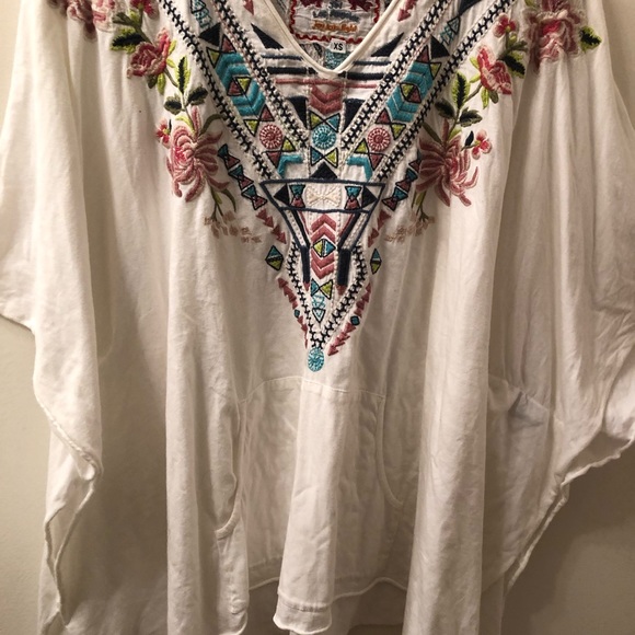 Johnny Was JWLA Embroidered Drape Poncho XS OS oversized - Picture 2 of 13